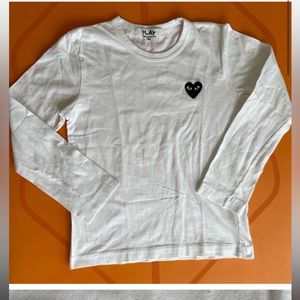 Comme des Garçons PLAY White Long sleeve Shirt medium